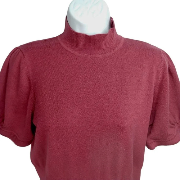 Suzy Shier Knit Top, Dark Dusty Rose, XL - Picture 2 of 8